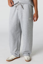 Textured Embroidered Sweatpant