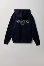 Textured Embroidered Hoodie