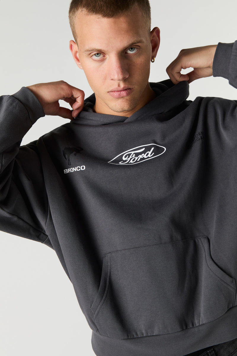 Haut à capuchon en molleton à imprimé en relief Ford Bronco