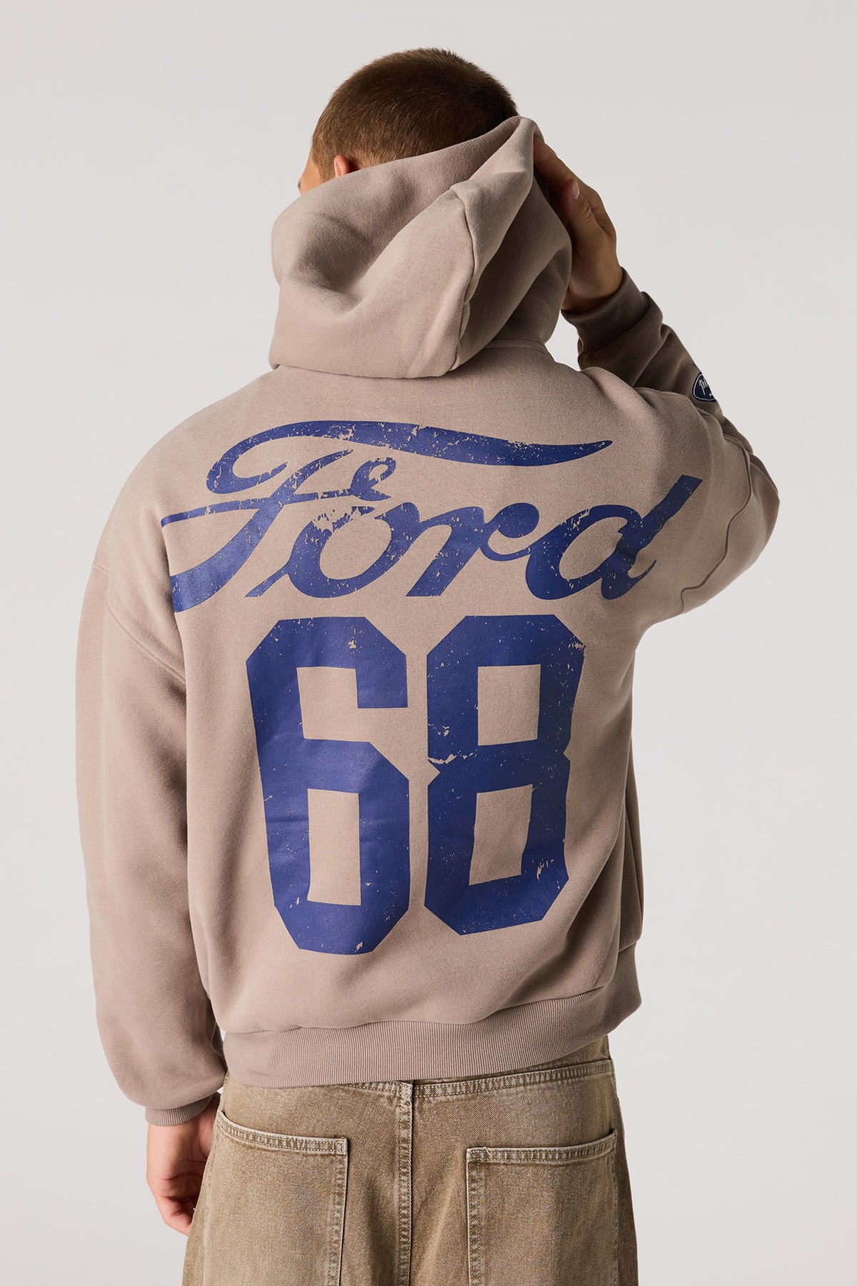 Ford Premium Heavyweight Boxy Fleece Hoodie - Natural