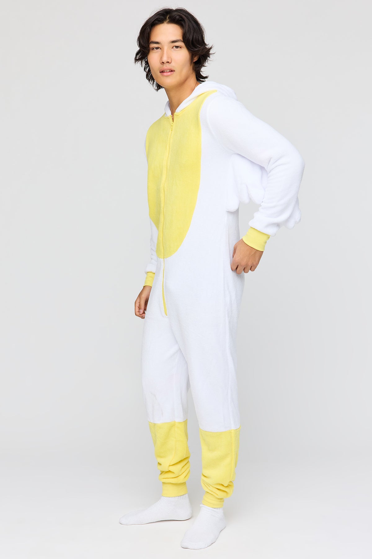 Alt View 2. 3D Chicken Plush Onesie - White