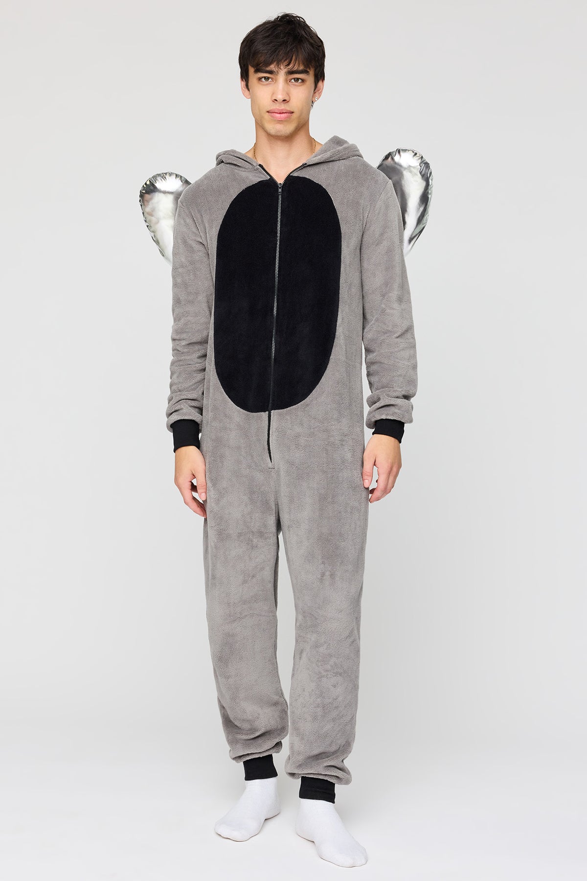Alt View 3. 3D Fly Plush Onesie - Light Grey
