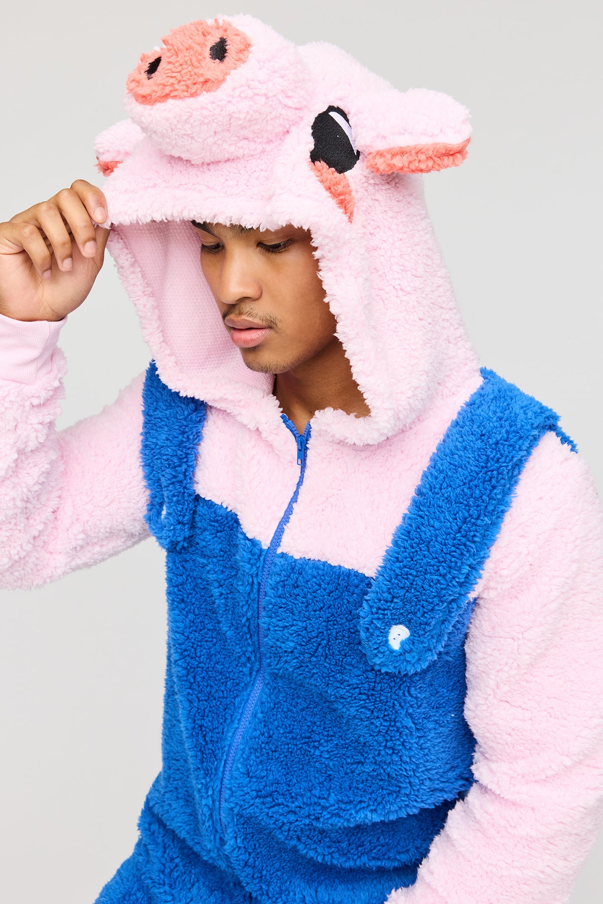Sherpa Pig 3D Onesie - Pink