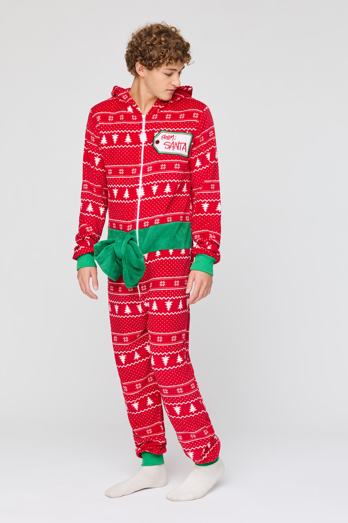 Vue alternative 2. Combinaison de Noël en peluche Cadeau 3D