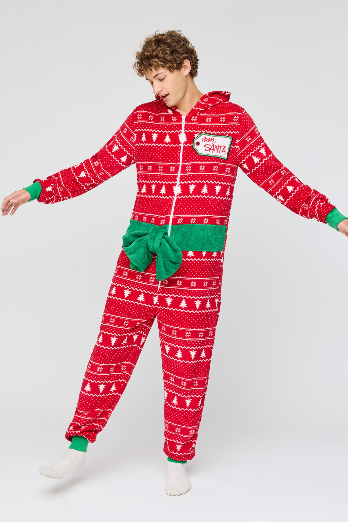 Vue alternative 3. Combinaison de Noël en peluche Cadeau 3D