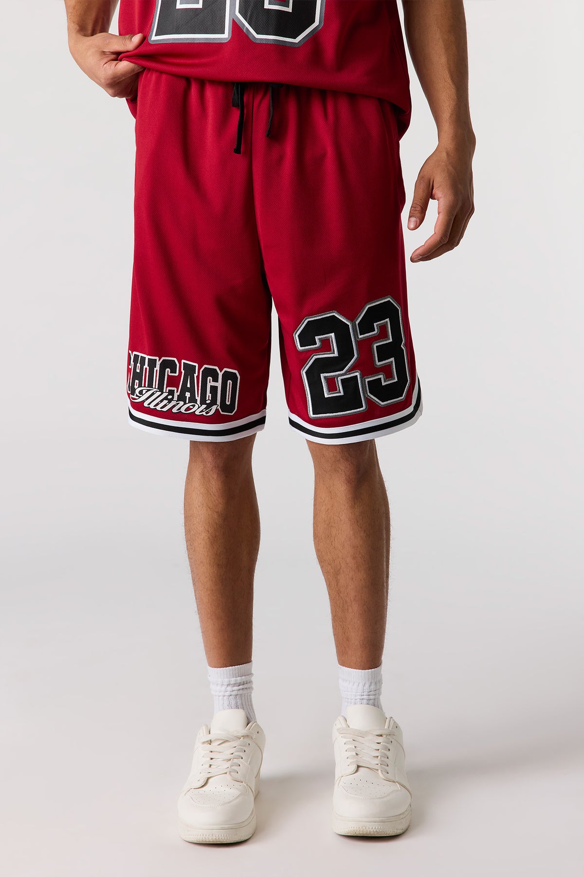 Short en filet imprimé