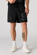 Short en filet imprimé
