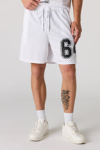 Short en filet imprimé