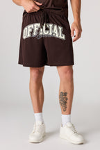 Short en filet imprimé