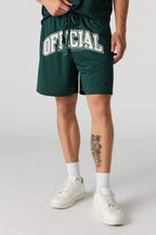 Short en filet imprimé