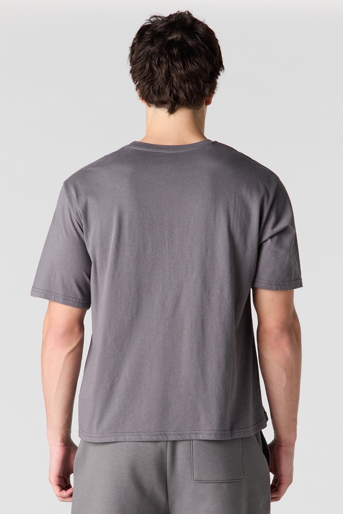 Alt View 2. Premium Heavyweight Cotton T-Shirt - Light Grey