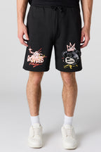 Short en molleton imprimé