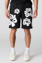 Short en molleton imprimé
