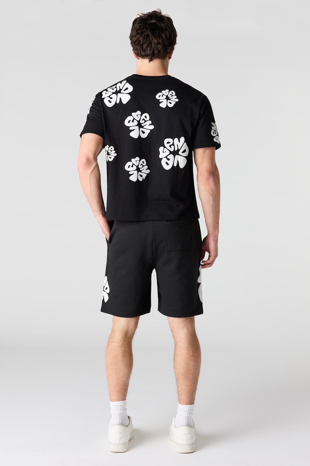 Vue alternative 3. Short en molleton imprimé