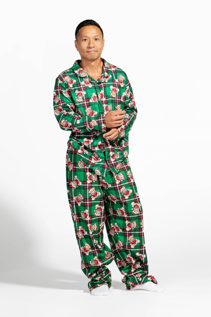 Ensemble Pyjamas de famille Ours et flanelle pour homme