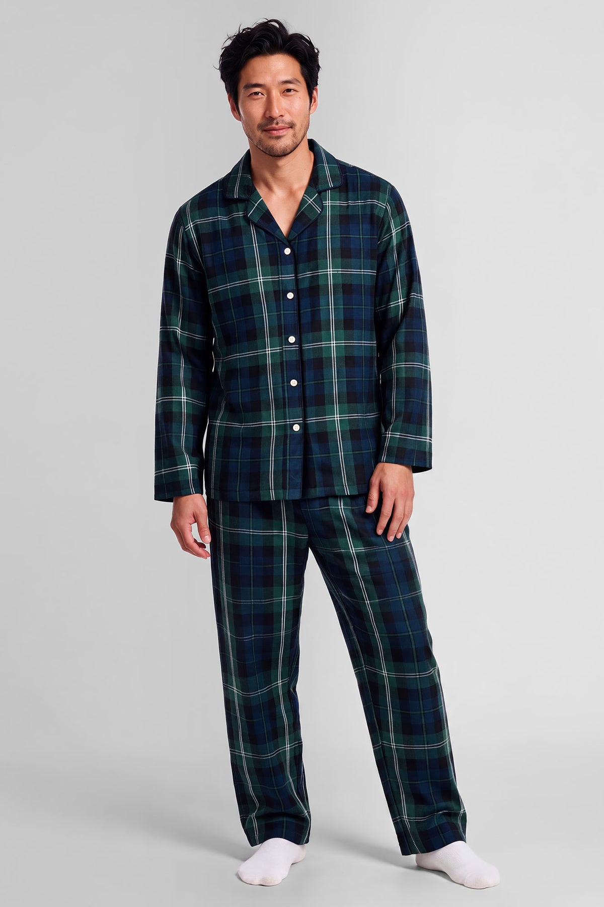 Ensembl pyjama Pyjama de famille en flannelle à carreaux pour homme