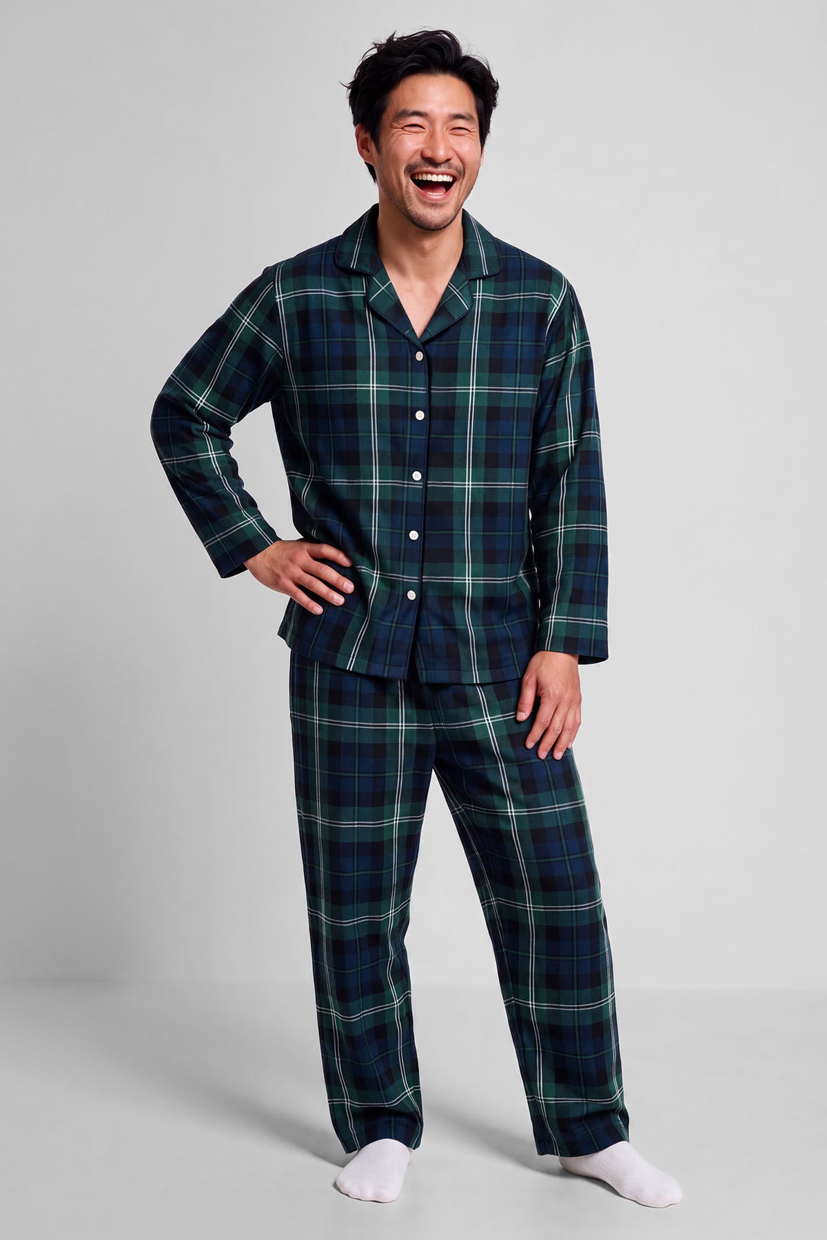 Vue alternative 4. Ensembl pyjama Pyjama de famille en flannelle à carreaux pour homme