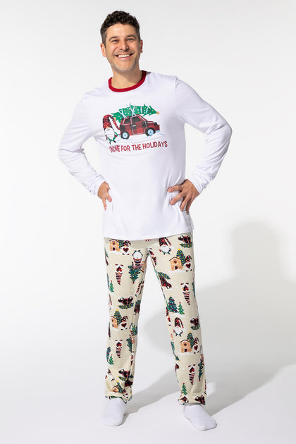 Mens Fammy Jammies Gnome For the Holidays 2 Piece Pajama Set