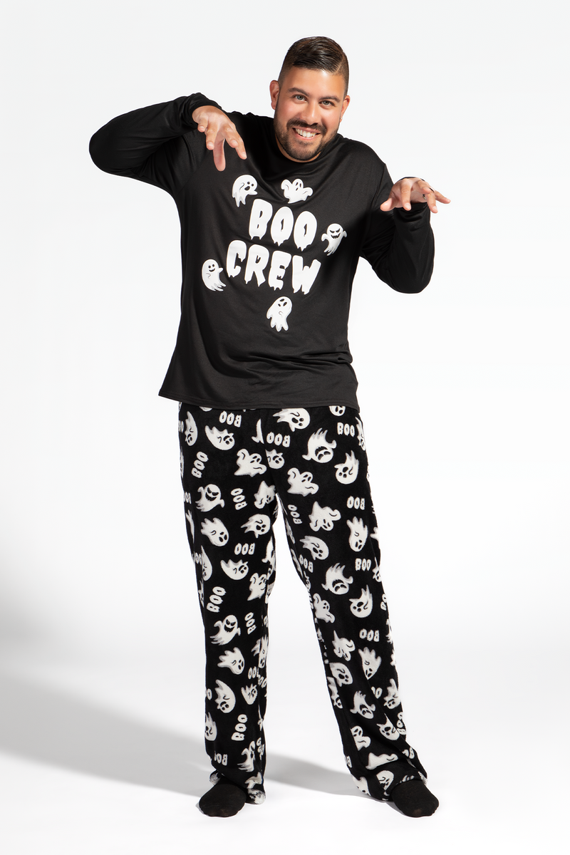 Mens Fammy Jammies Boo Crew Pajama Set