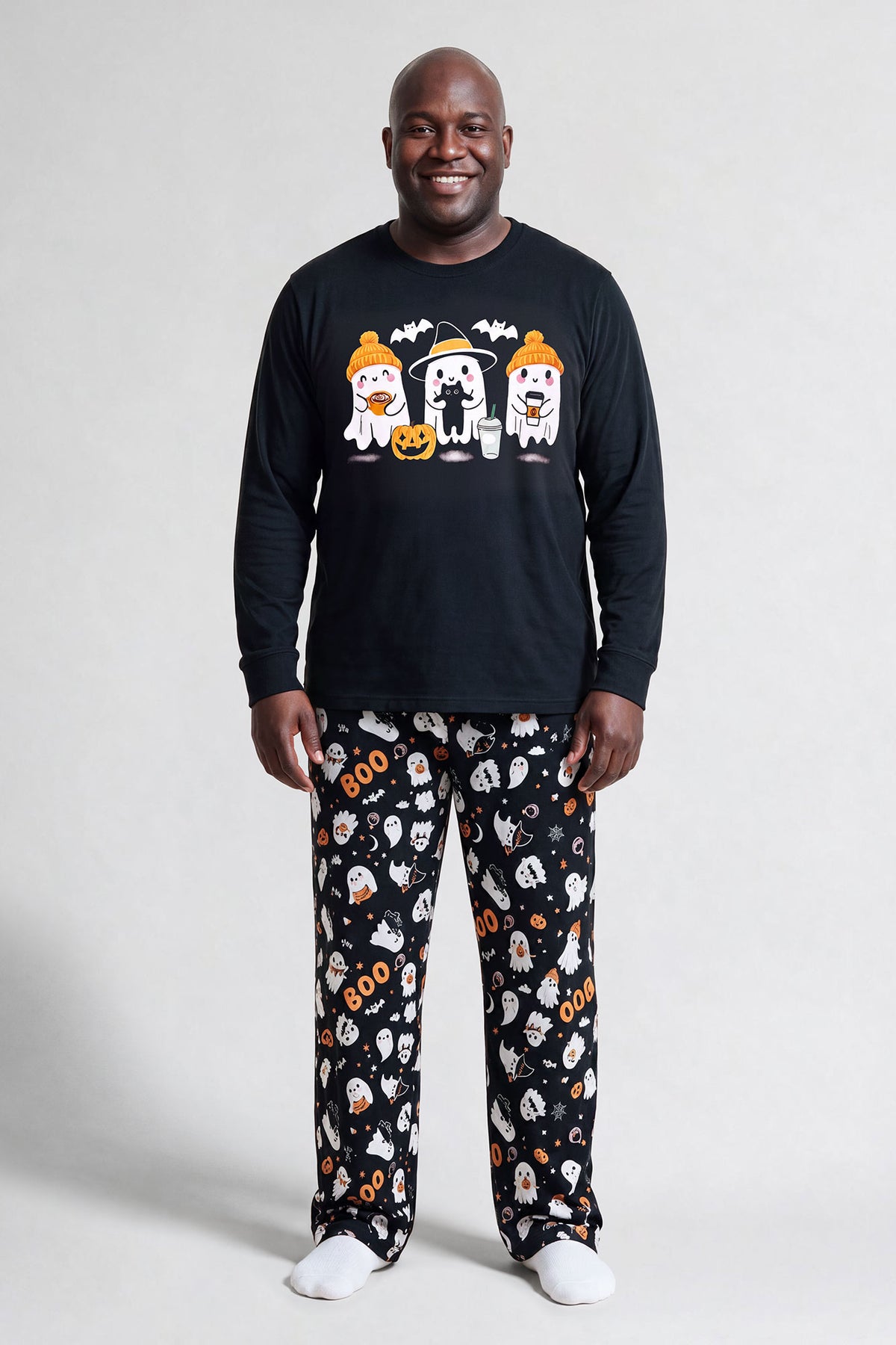 Mens Boo Crew Fammy Jammies - Black