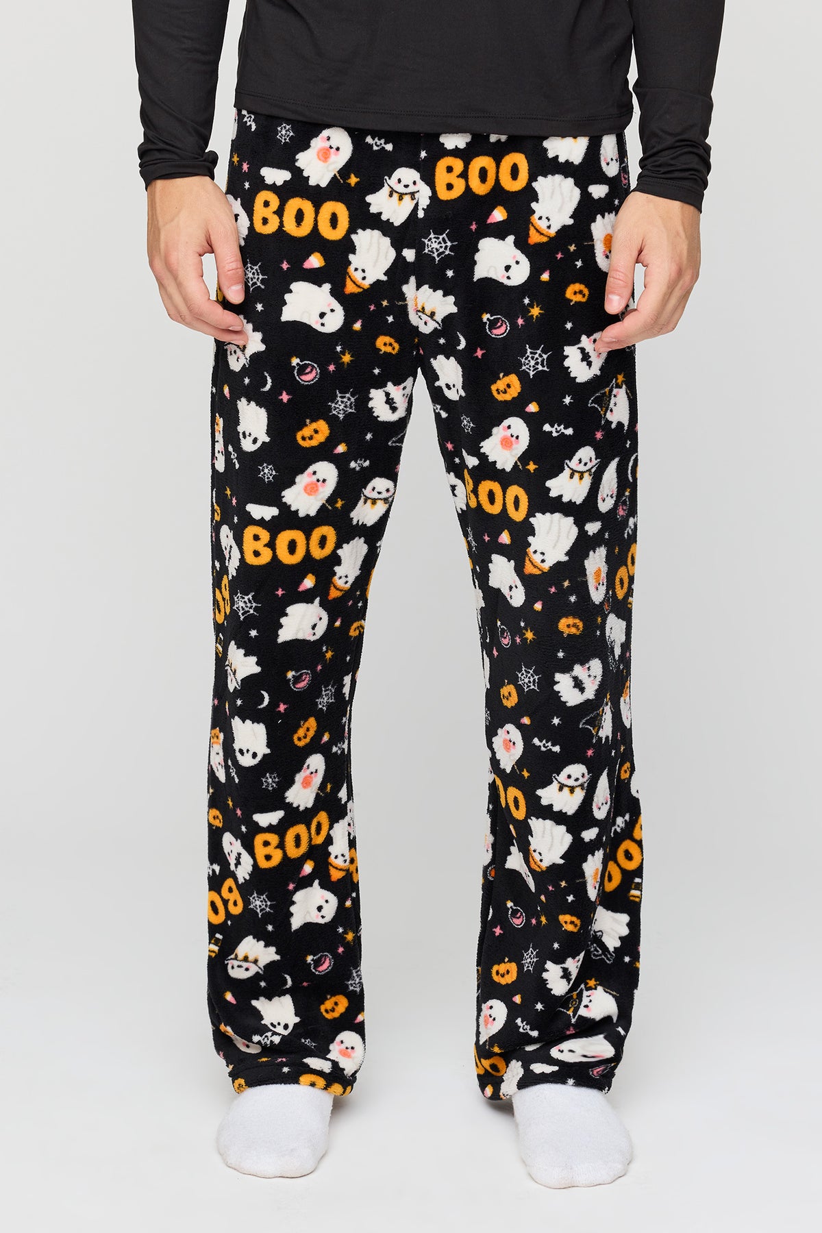 Alt View 4. Mens Boo Crew Fammy Jammies - Black