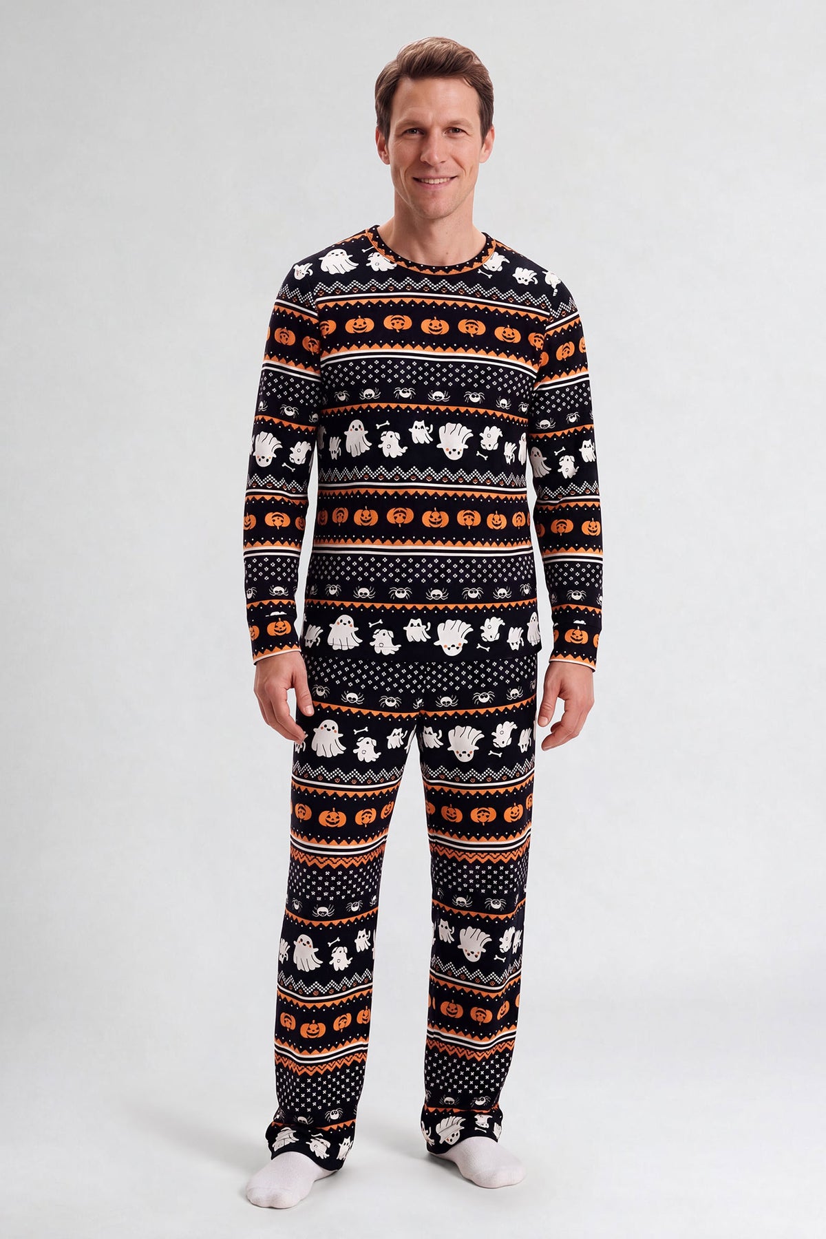 Mens Squad Ghouls Fammy Jammies - Black