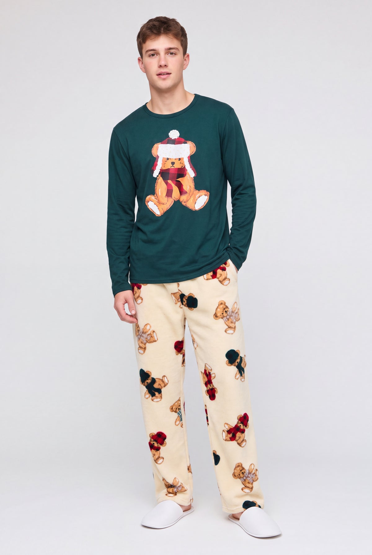 Alt View 3. Mens Cub Club Fammy Jammies Set - Tan