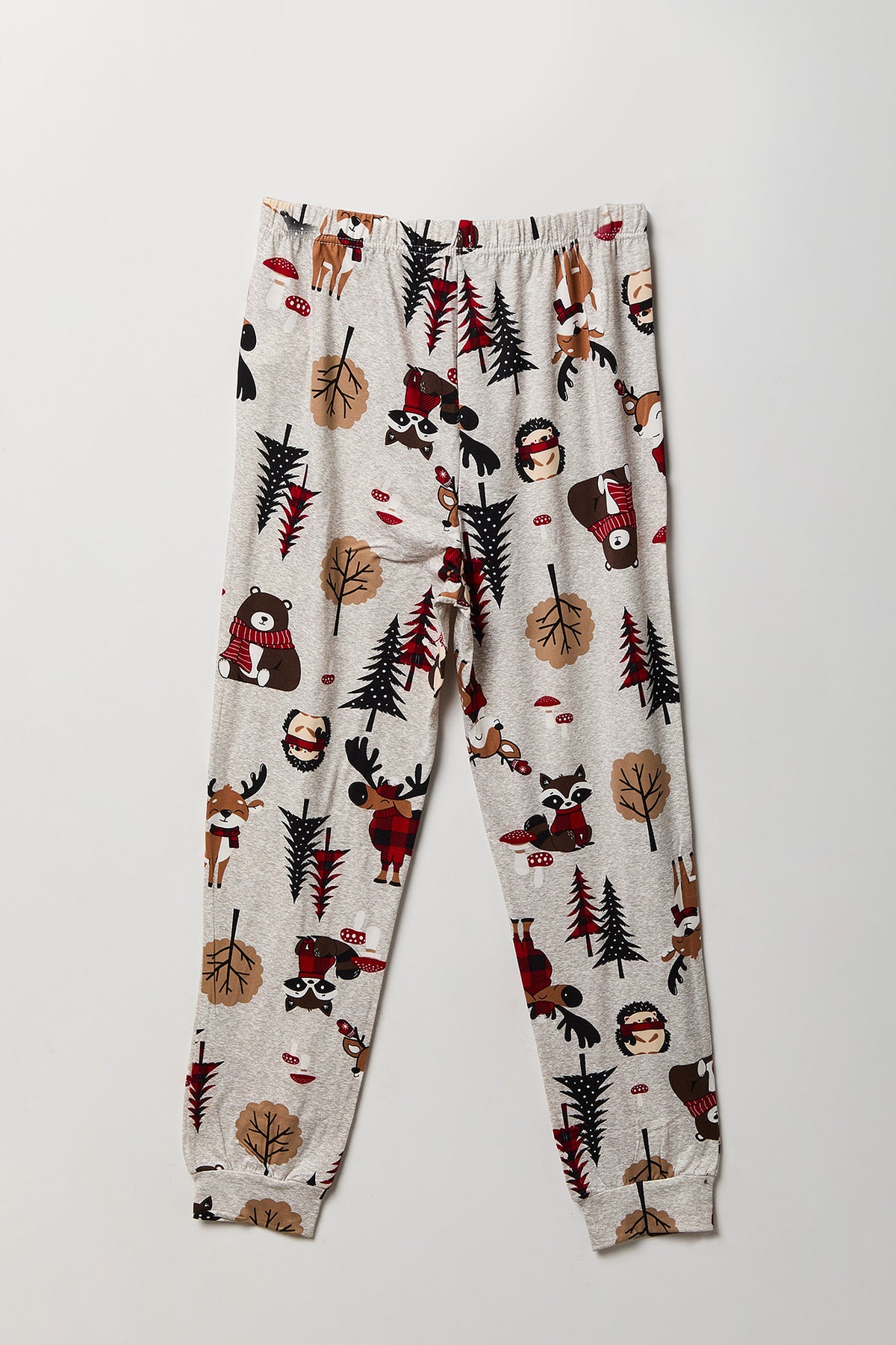 Alt View 5. Mens Fammy Jammies Cabin Fever Pajama Set - Heather Grey