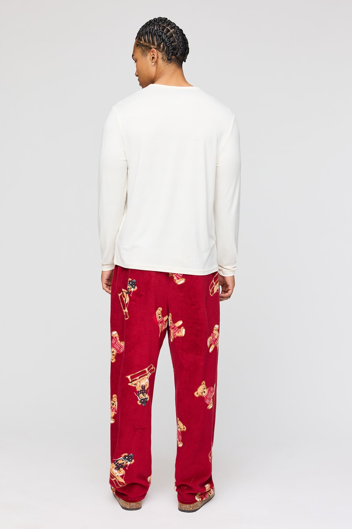 Alt View 4. Mens Beary Christmas Fammy Jammies Set - Red