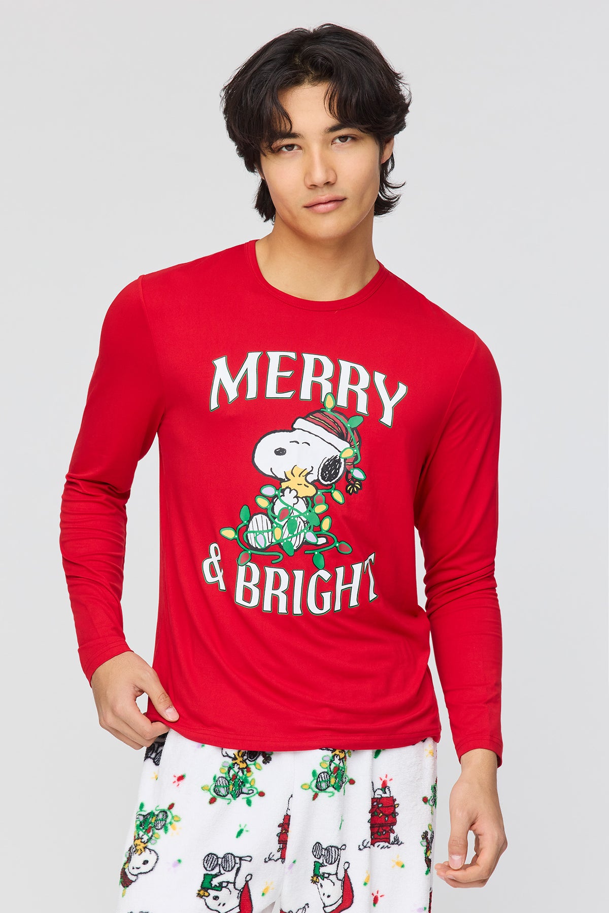 Vue alternative 2. Ensemble Pyjamas de famille Peanuts Snoopy Merry & Bright pour homme