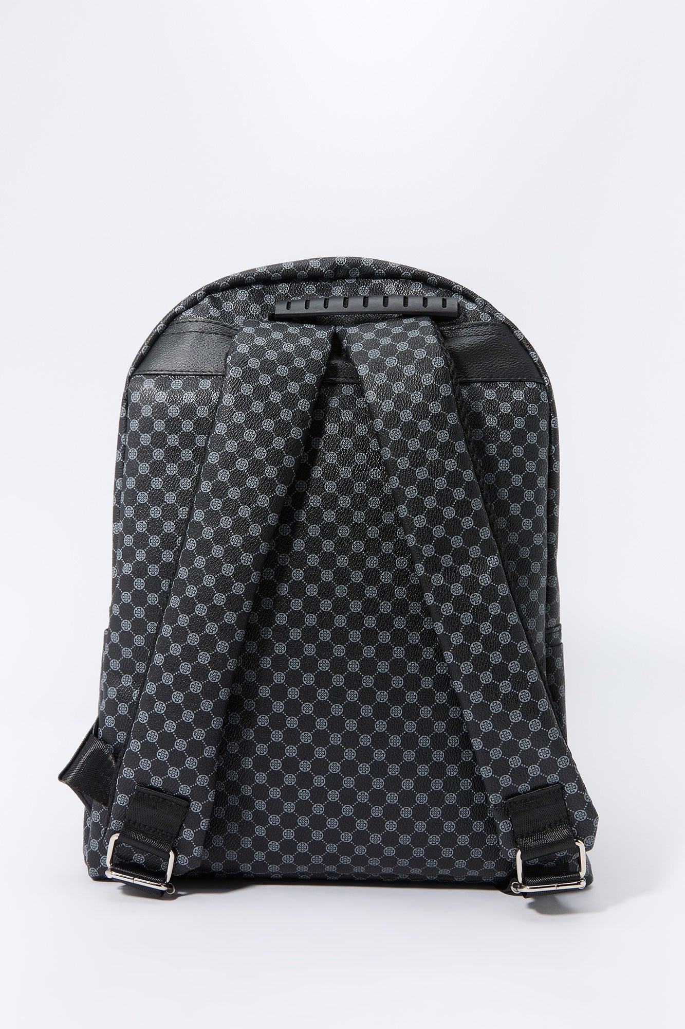 Faux Leather Status Print Backpack