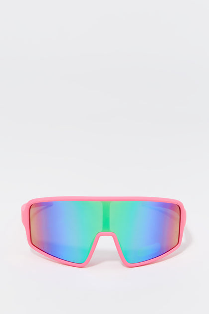 Multicolour Lens Shield Sunglasses