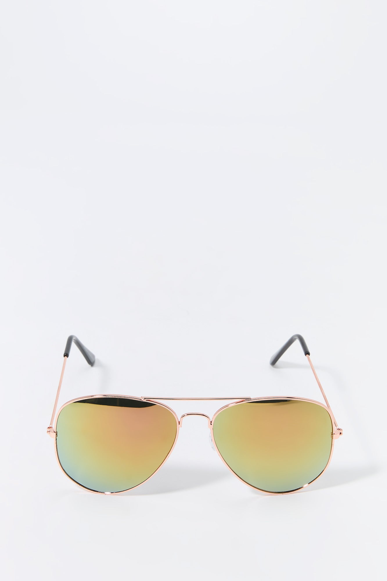 Lunettes de soleil aviateur rose doré