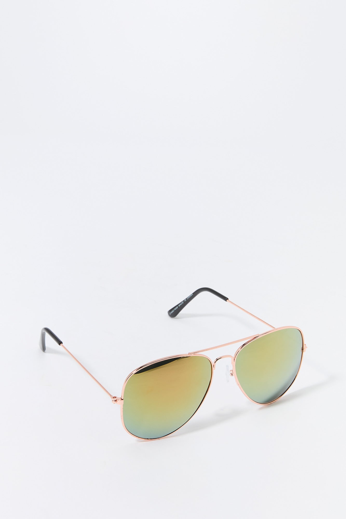 Rose Gold Aviator Sunglasses