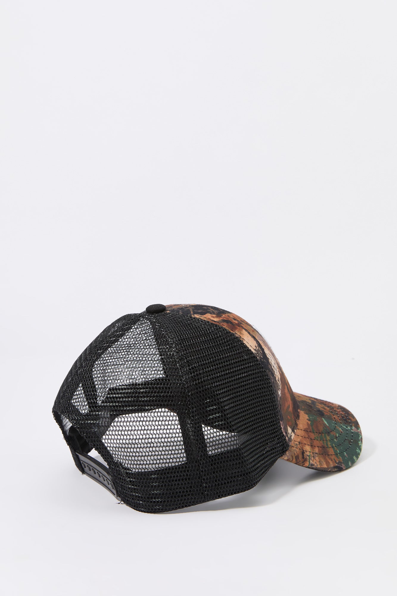 Casquette de camionneur avec motif brodé LA et imprimé camouflage