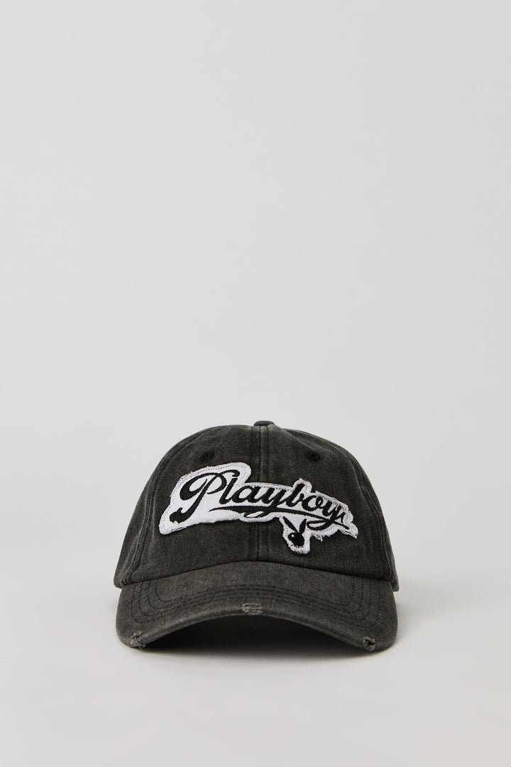 Distressed Playboy Patch Baseball Hat