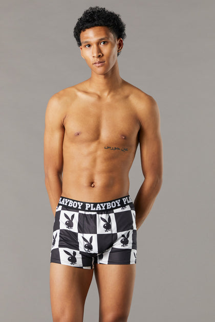 Playboy Checkered Print Boxer Brief (2 Pack)