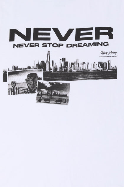 T-shirt à imprimé Never Stop Dreaming