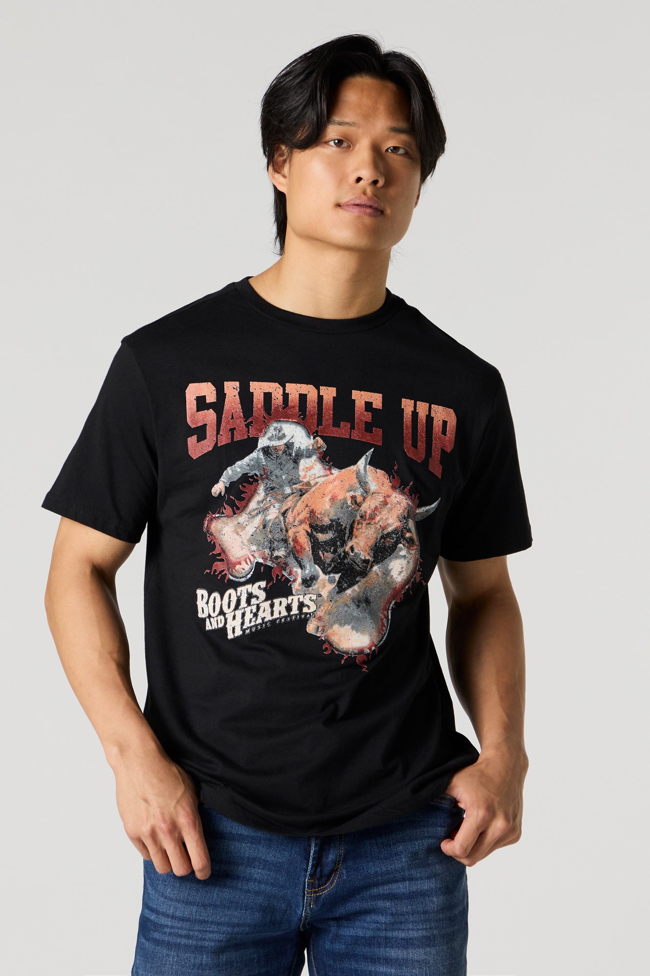 Boots and Hearts Saddle Up Graphic T-Shirt