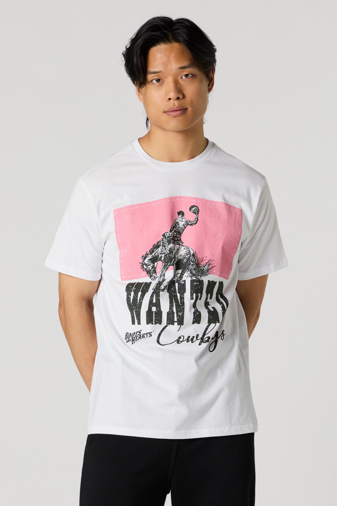 Boots and Hearts Wanted Cowboys Graphic T-Shirt