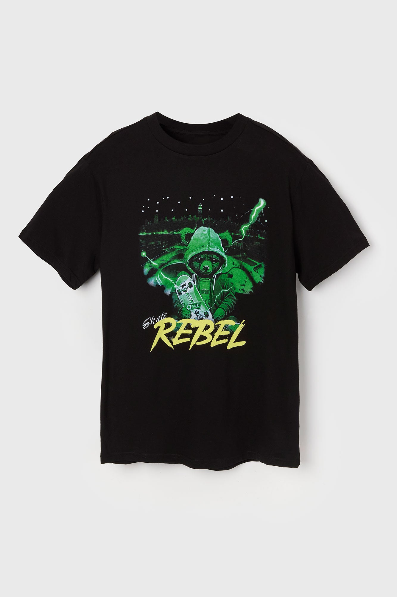 Skate Rebel Bear Graphic T-Shirt