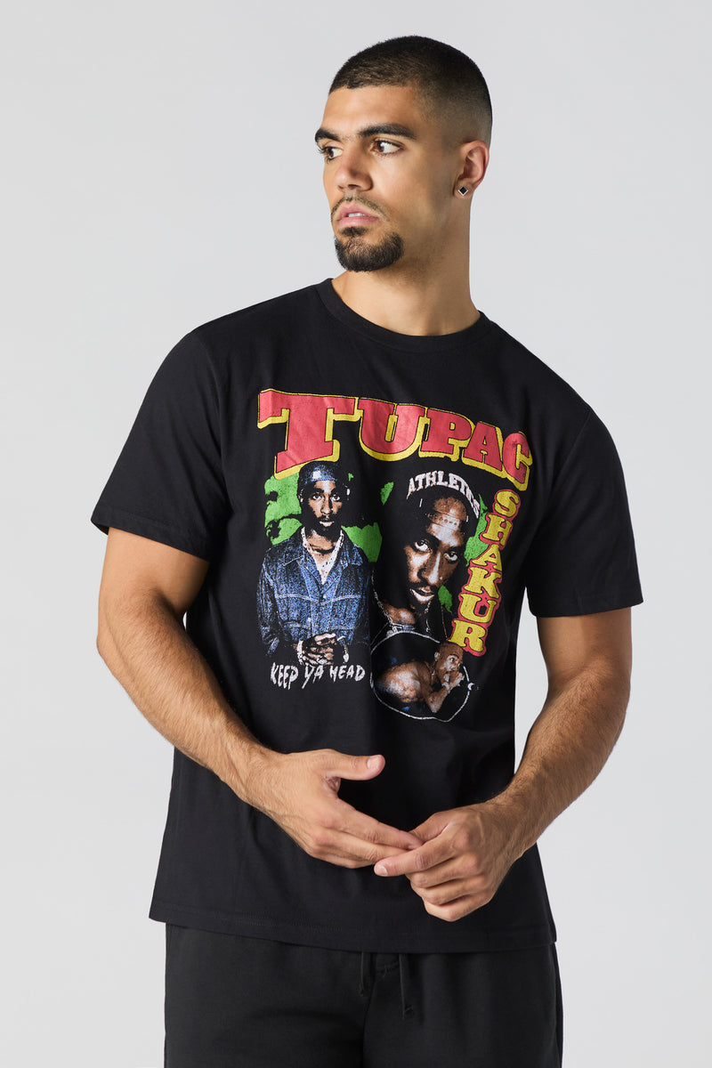 T-shirt à imprimé Tupac Shakur