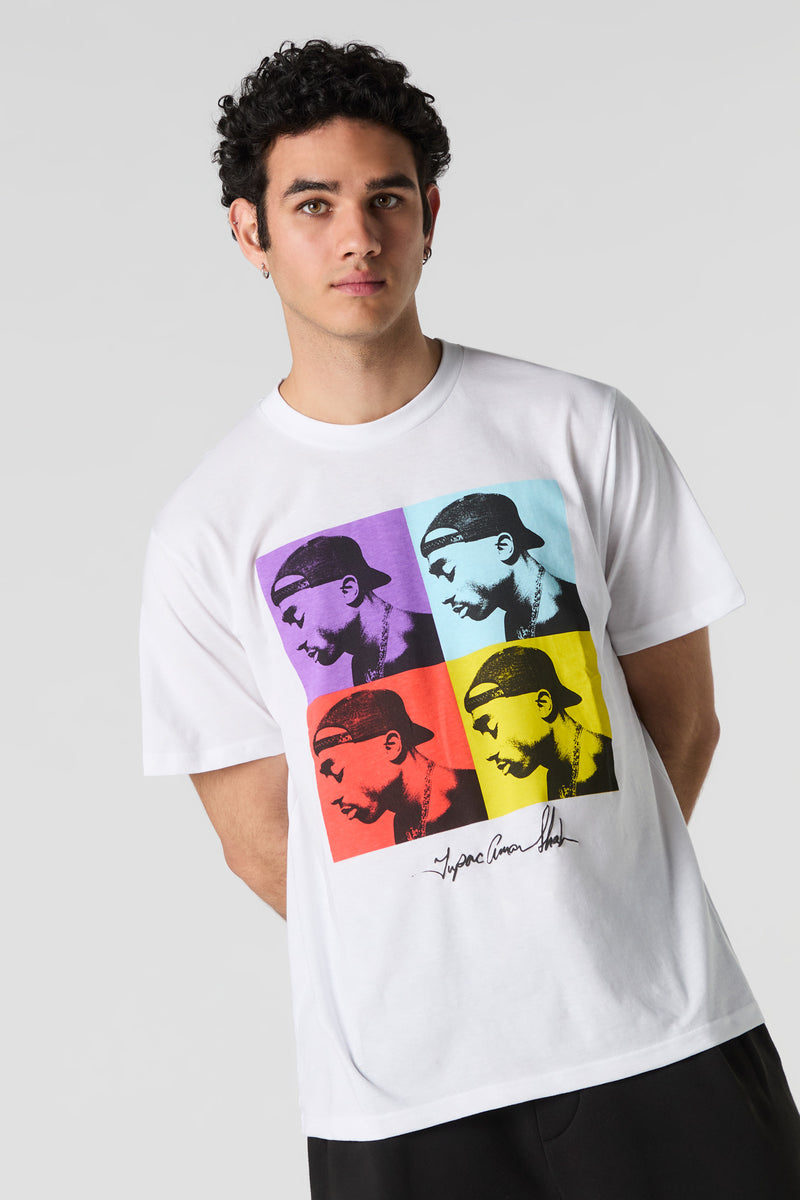 T-shirt à imprimé Tupac