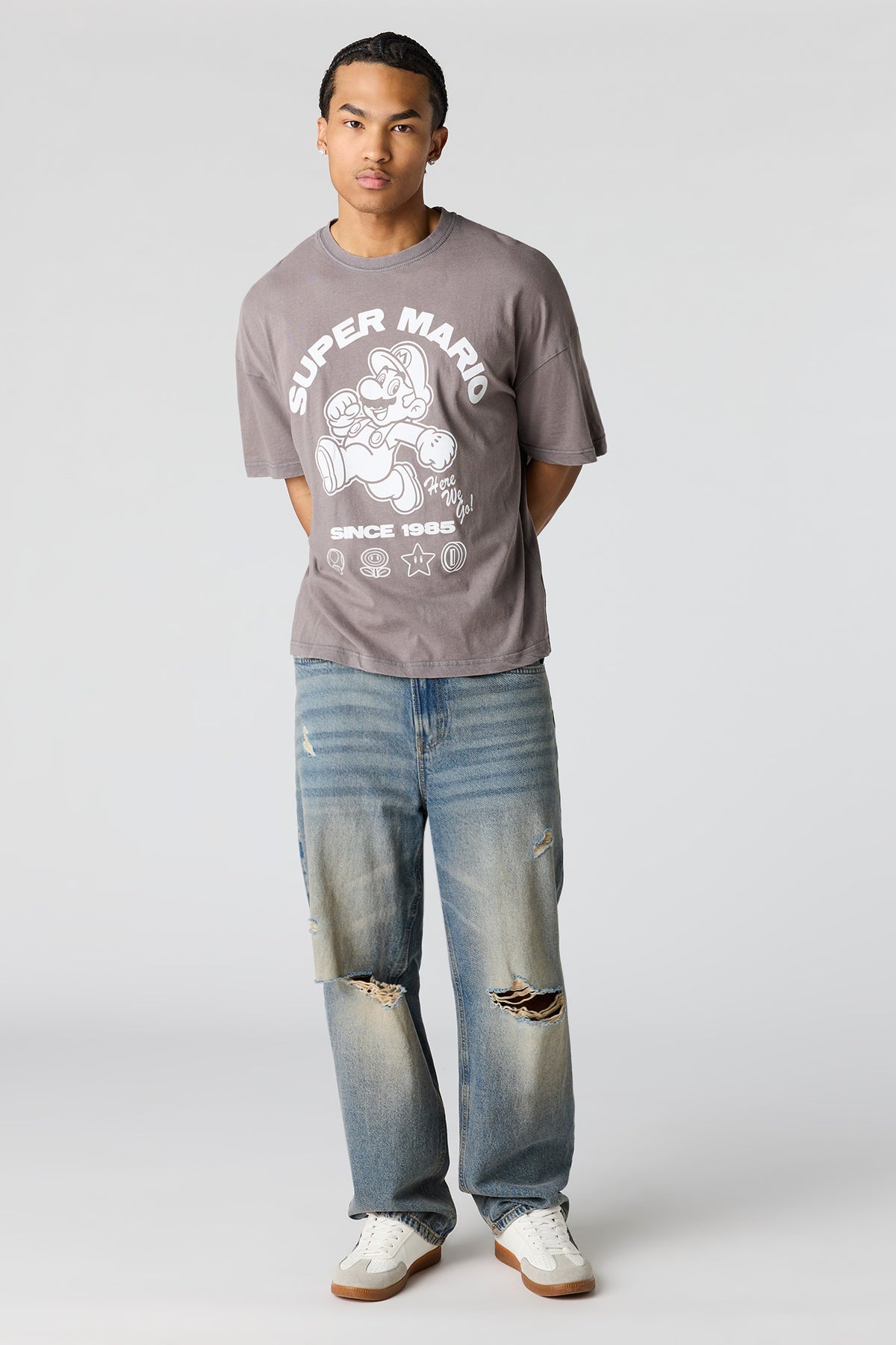Alt View 3. Super Mario Graphic T-Shirt - Dark Grey