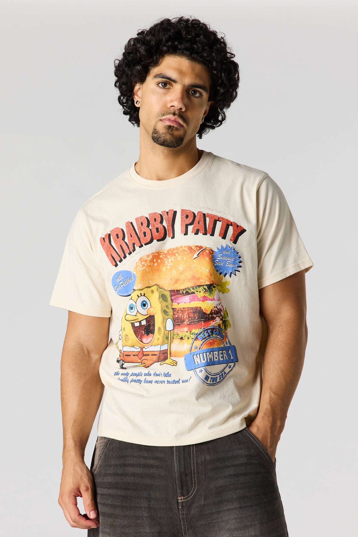 SpongeBob Krabby Patty Graphic T-Shirt - Natural