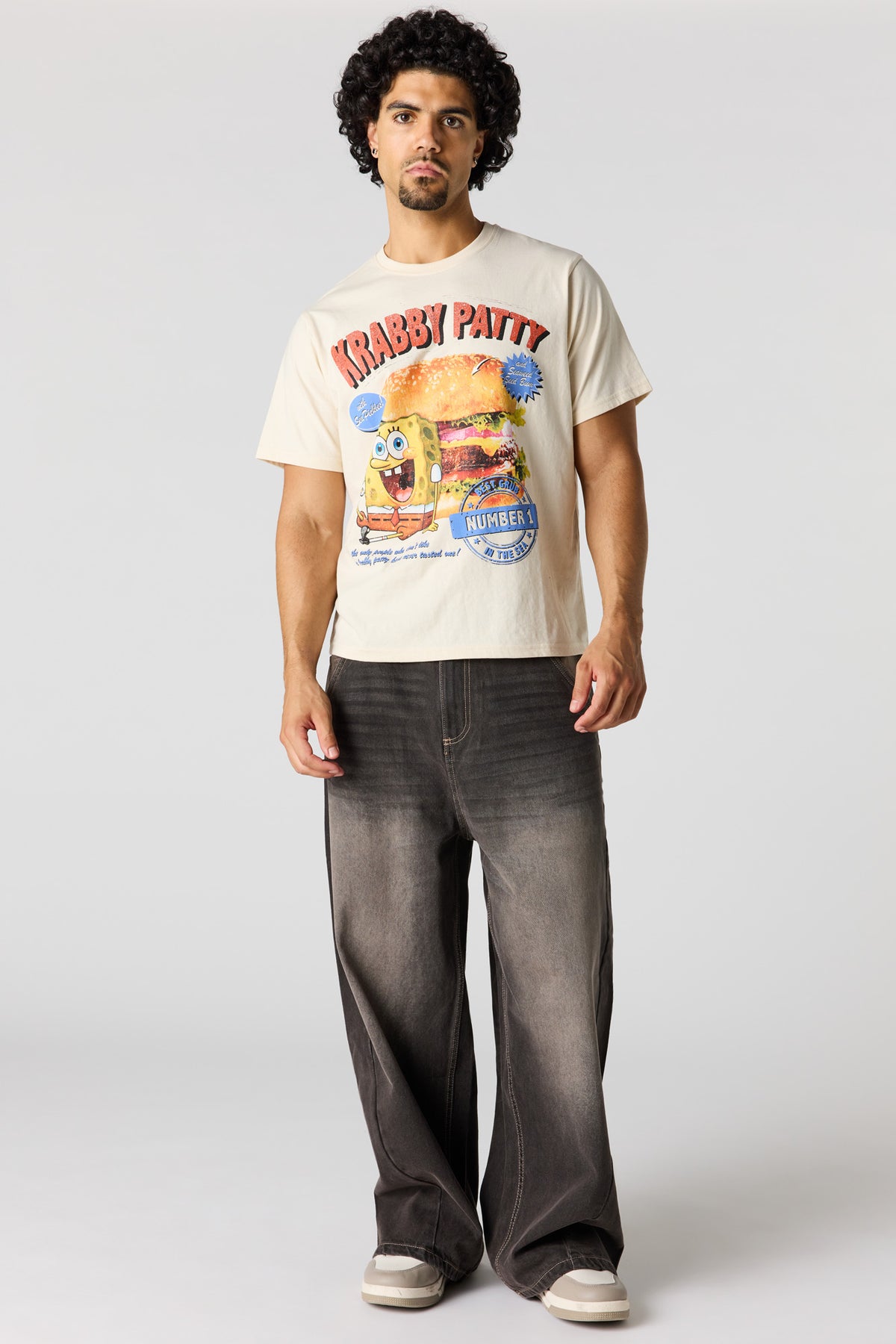Alt View 3. SpongeBob Krabby Patty Graphic T-Shirt - Natural