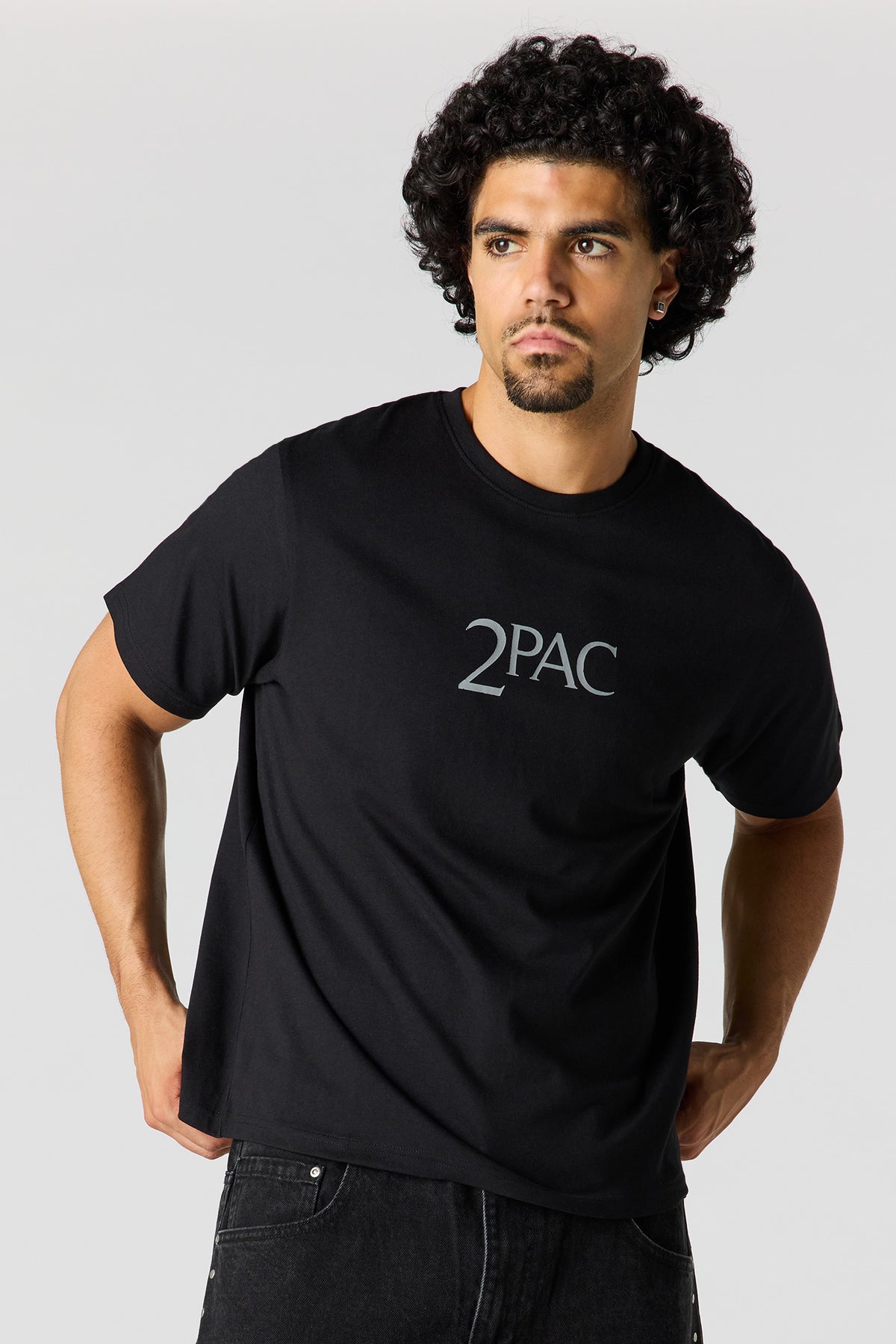 Alt View 2. Tupac Graphic T-Shirt - Black
