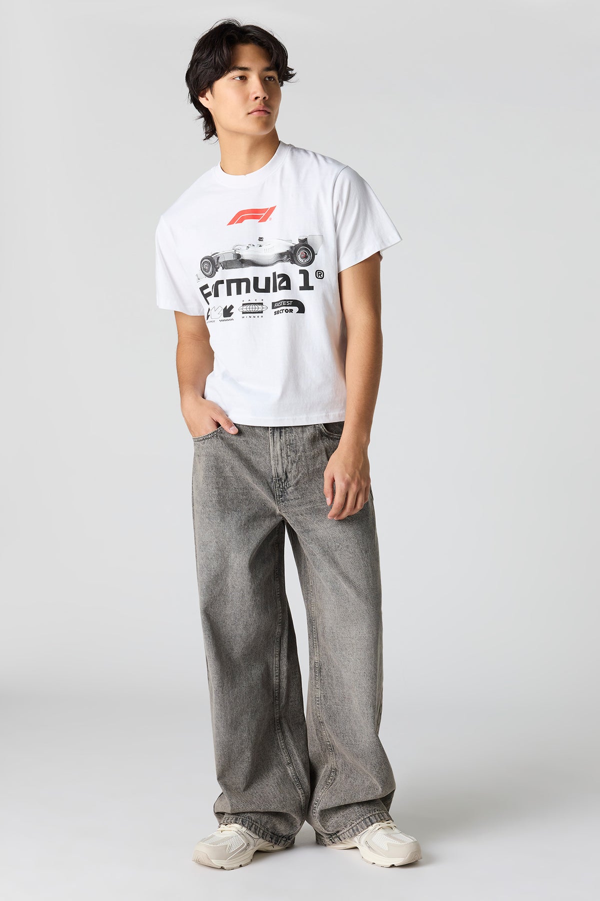 Alt View 3. Formula 1 Graphic T-Shirt - White
