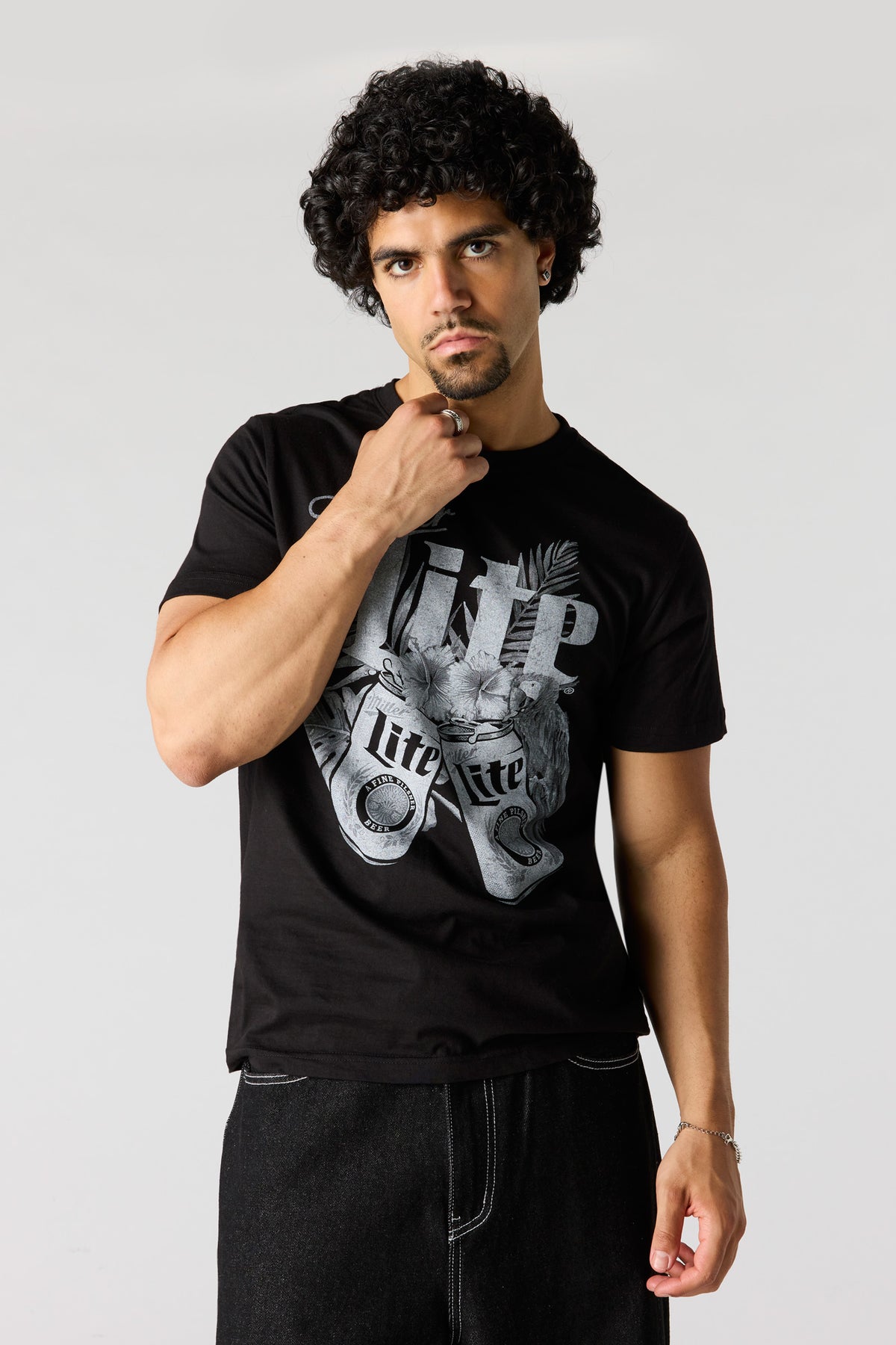 Miller Lite Graphic T-Shirt - Black