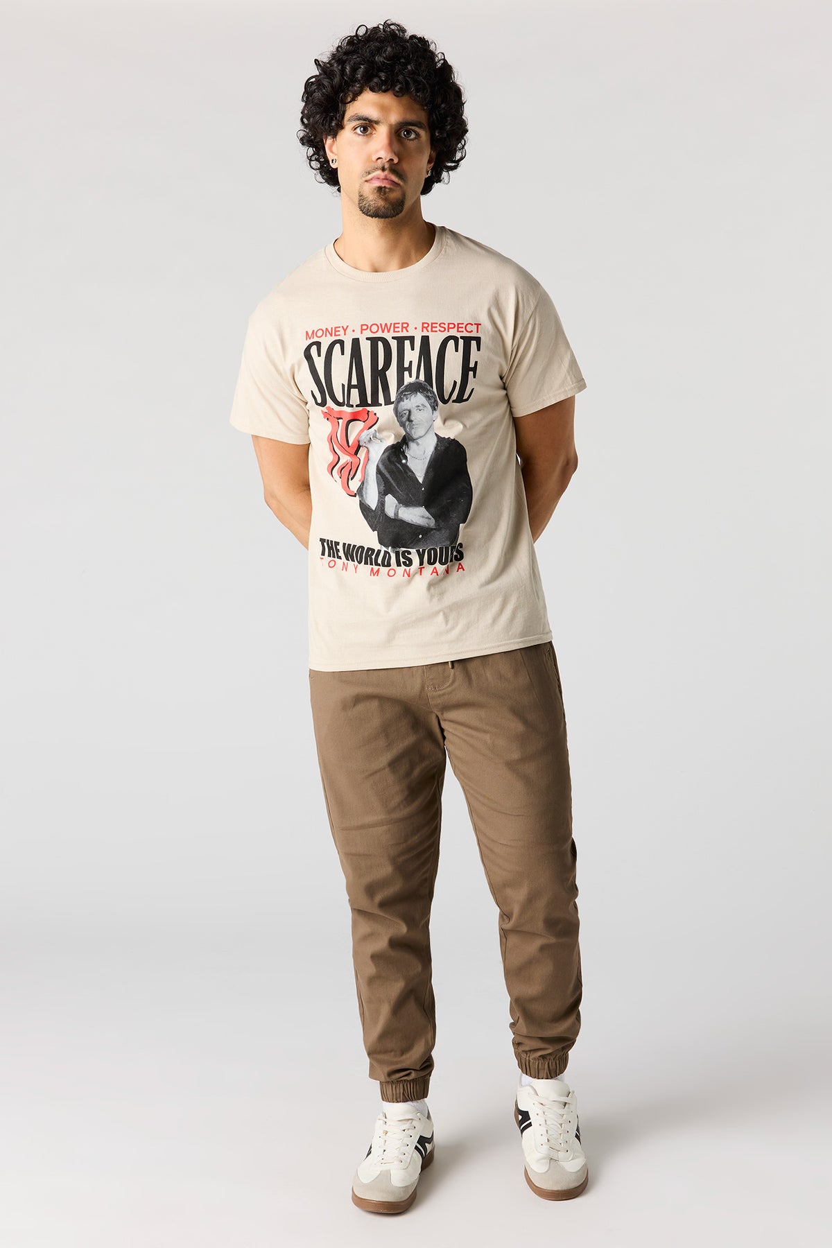 Alt View 3. Scarface Graphic T-Shirt - Sand
